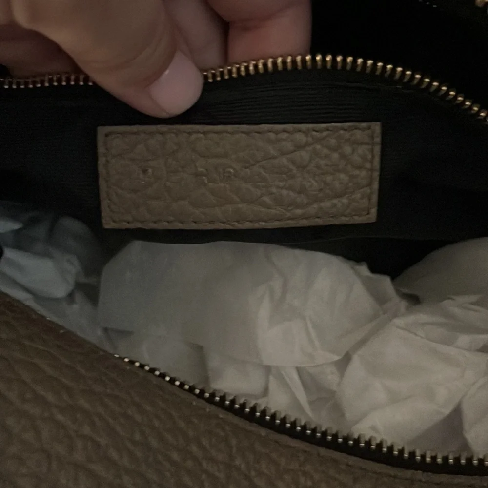 Burberry Gray Leather Shoulder Bag - Picture 2 of 11